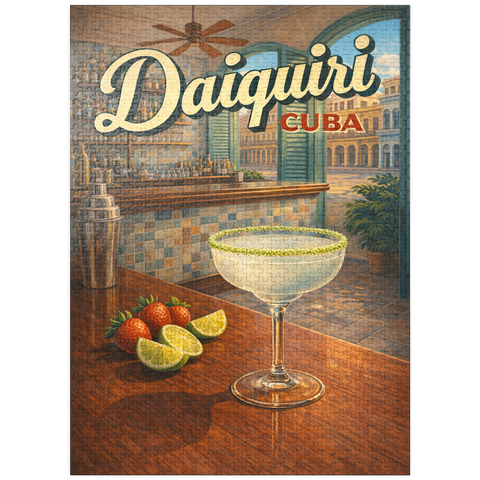 puzzleplate Daiquiri - Cuba, Tropical Bar Scene 1000 Jigsaw Puzzle