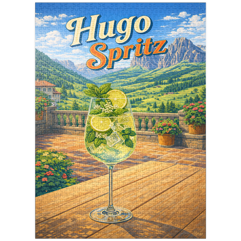 puzzleplate Hugo Spritz - Alpine Mountain Terrace 1000 Jigsaw Puzzle