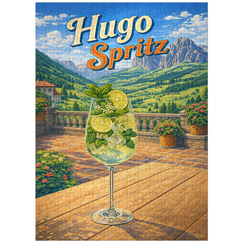 puzzleplate Hugo Spritz - Alpine Mountain Terrace 300 Jigsaw Puzzle