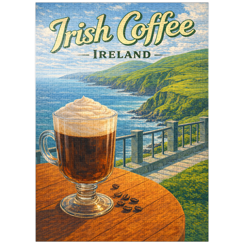 puzzleplate Irish Coffee - Ireland's Coastal Cliffs 1000 Jigsaw Puzzle