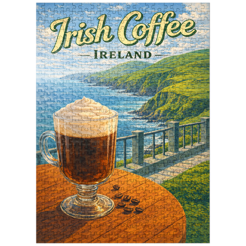 puzzleplate Irish Coffee - Ireland's Coastal Cliffs 500 Jigsaw Puzzle