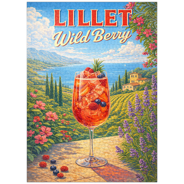 puzzleplate Lillet Wild Berry - French Riviera Coastal Cocktail Sunset 1000 Jigsaw Puzzle