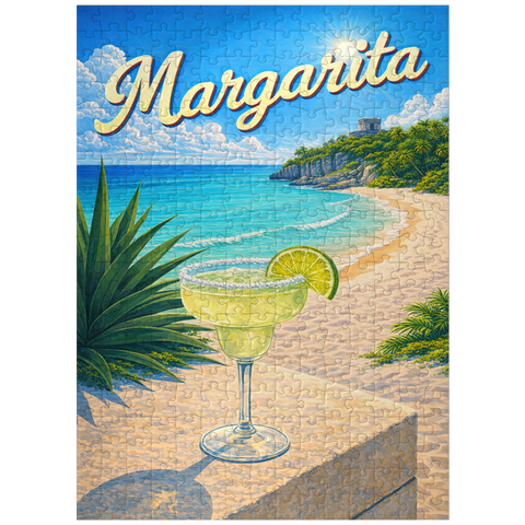 puzzleplate Margarita - Beach Cocktail at Sunset 300 Jigsaw Puzzle