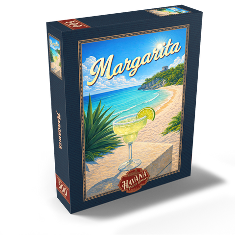 Margarita - Beach Cocktail at Sunset 500 Jigsaw Puzzle box view2