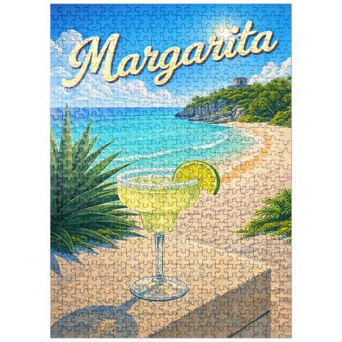 puzzleplate Margarita - Beach Cocktail at Sunset 500 Jigsaw Puzzle