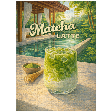 puzzleplate Matcha Latte -Tropical Oasis by the Pool 300 Jigsaw Puzzle
