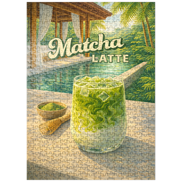 puzzleplate Matcha Latte -Tropical Oasis by the Pool 500 Jigsaw Puzzle