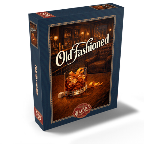 Old Fashioned - Whiskey Bar Scene 500 Jigsaw Puzzle box view2