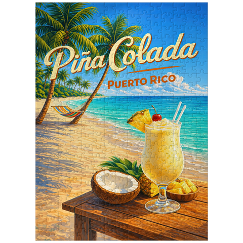 puzzleplate Piña Colada - Puerto Rico Tropical Beach 300 Jigsaw Puzzle