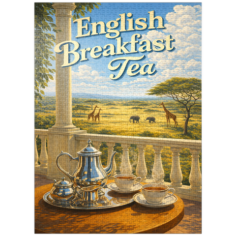 puzzleplate English Breakfast Tea - Safari Sunrise 1000 Jigsaw Puzzle