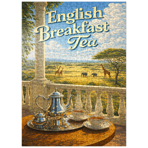 puzzleplate English Breakfast Tea - Safari Sunrise 500 Jigsaw Puzzle