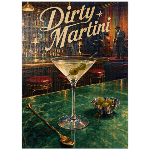 puzzleplate Dirty Martini - Jazz Bar Nightlife Scene 1000 Jigsaw Puzzle