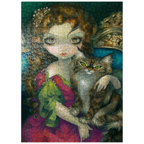 puzzleplate Princess with a Maine Coon Cat - Jasmine Becket-Griffith 500 Jigsaw Puzzle