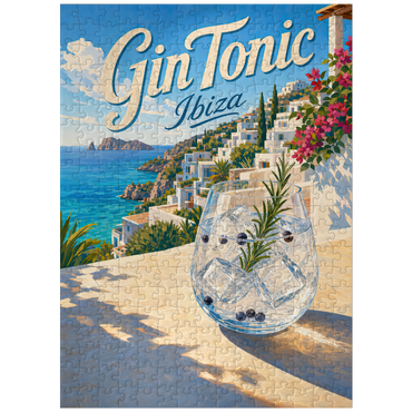 puzzleplate Gin Tonic - Ibiza Coastal View 300 Jigsaw Puzzle