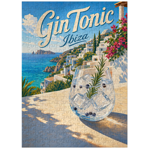 puzzleplate Gin Tonic - Ibiza Coastal View 300 Jigsaw Puzzle
