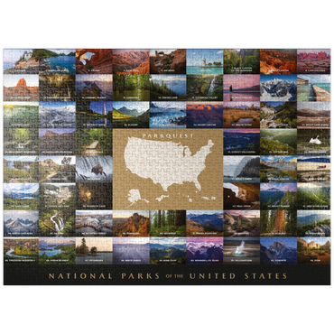puzzleplate ParkQuest All 63 U.S. National Parks Photography 1000 Jigsaw Puzzle
