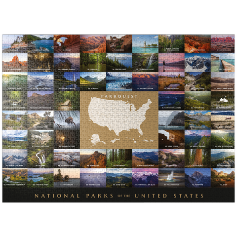 puzzleplate ParkQuest All 63 U.S. National Parks Photography 1000 Jigsaw Puzzle
