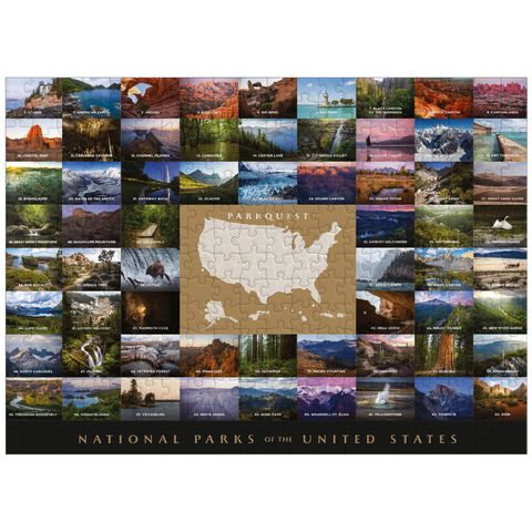 puzzleplate ParkQuest All 63 U.S. National Parks Photography 300 Jigsaw Puzzle