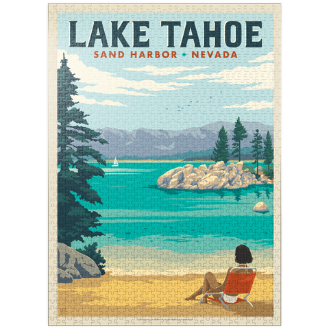puzzleplate Lake Tahoe: Sand Harbor Sunbathing 1000 Jigsaw Puzzle