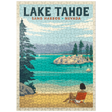 puzzleplate Lake Tahoe: Sand Harbor Sunbathing 500 Jigsaw Puzzle