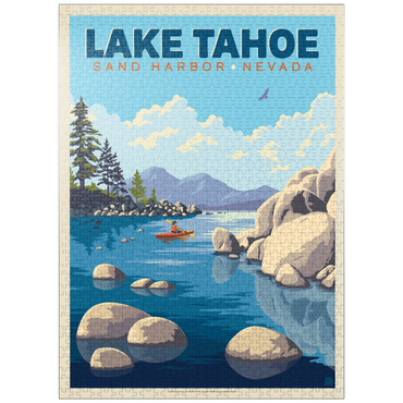 puzzleplate Lake Tahoe: Sand Harbor Kayaker 1000 Jigsaw Puzzle