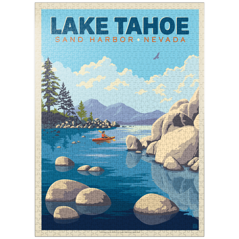 puzzleplate Lake Tahoe: Sand Harbor Kayaker 1000 Jigsaw Puzzle