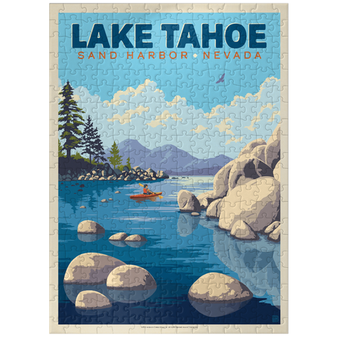 puzzleplate Lake Tahoe: Sand Harbor Kayaker 300 Jigsaw Puzzle