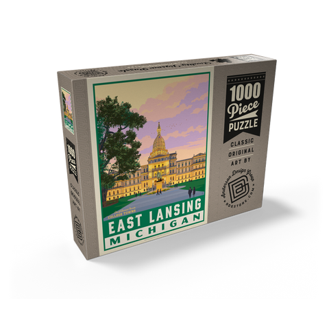 American College Towns: East Lancing, MI 1000 Jigsaw Puzzle box view2