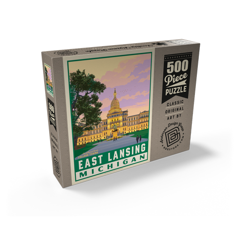 American College Towns: East Lancing, MI 500 Jigsaw Puzzle box view2