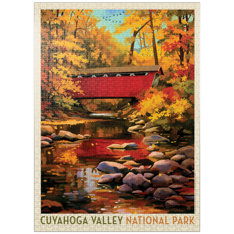 puzzleplate Cuyahoga Valley National Park: Covered Bridge 1000 Jigsaw Puzzle
