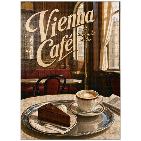 puzzleplate Vienna Cafe Classic Coffeehouse Elegance 1000 Jigsaw Puzzle