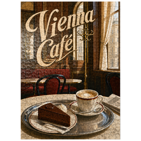 puzzleplate Vienna Cafe Classic Coffeehouse Elegance 500 Jigsaw Puzzle