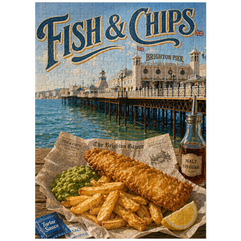 puzzleplate Brighton Pier Fish and Chips Seaside 300 Jigsaw Puzzle
