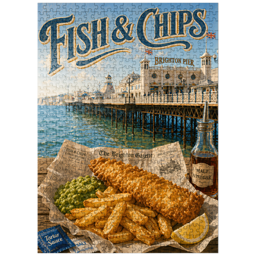 puzzleplate Brighton Pier Fish and Chips Seaside 500 Jigsaw Puzzle