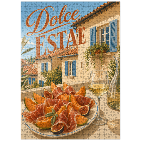 puzzleplate Dolce Estate - Tuscan Villa Aperitivo 500 Jigsaw Puzzle