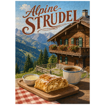 puzzleplate Alpine Strudel - Mountain Chalet Dessert 300 Jigsaw Puzzle