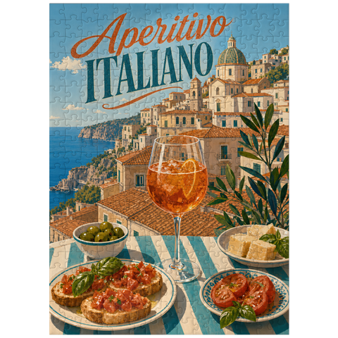 puzzleplate Aperitivo Italiano - Amalfi Coast Aperitivo Spritz Seaside Terrace 300 Jigsaw Puzzle