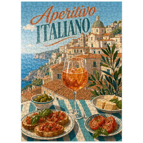 puzzleplate Aperitivo Italiano - Amalfi Coast Aperitivo Spritz Seaside Terrace 500 Jigsaw Puzzle