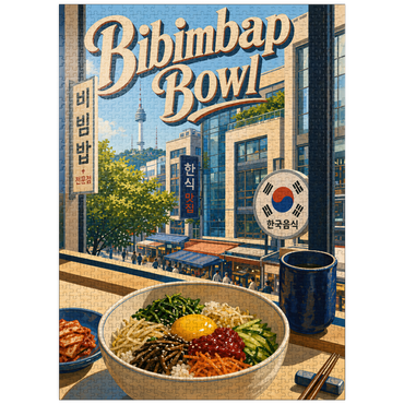 puzzleplate N Seoul Tower Korean Bibimbap Bowl 1000 Jigsaw Puzzle