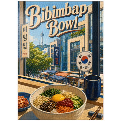 puzzleplate N Seoul Tower Korean Bibimbap Bowl 1000 Jigsaw Puzzle