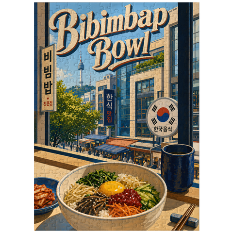 puzzleplate N Seoul Tower Korean Bibimbap Bowl 300 Jigsaw Puzzle