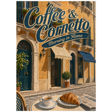 puzzleplate Rome Coffee and Cornetto Morning Breakfast 300 Jigsaw Puzzle