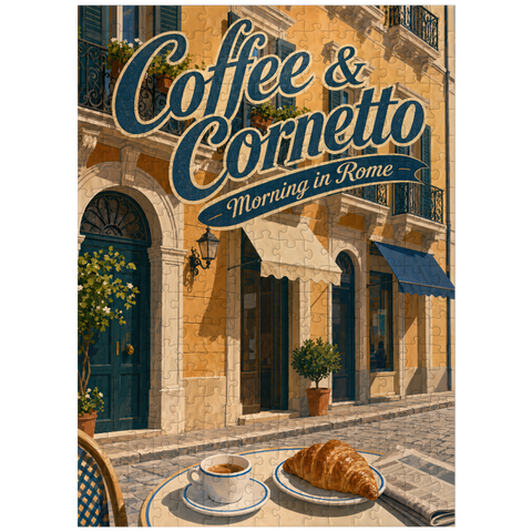 puzzleplate Rome Coffee and Cornetto Morning Breakfast 300 Jigsaw Puzzle