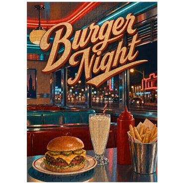 puzzleplate American Diner Burger Night 300 Jigsaw Puzzle