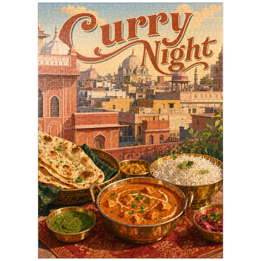puzzleplate Jaipur India Curry Night Rooftop Feast 1000 Jigsaw Puzzle