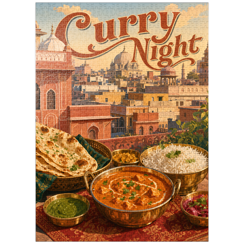 puzzleplate Jaipur India Curry Night Rooftop Feast 1000 Jigsaw Puzzle