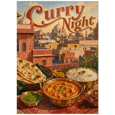 puzzleplate Jaipur India Curry Night Rooftop Feast 300 Jigsaw Puzzle