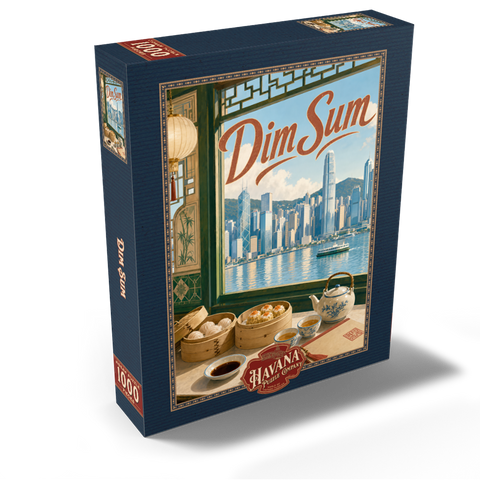 Hong Kong Harbor Skyline Dim Sum Scene 1000 Jigsaw Puzzle box view2