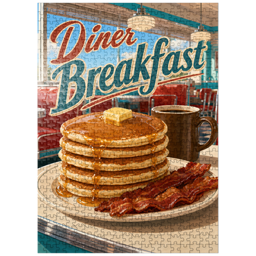 puzzleplate Classic American Diner Breakfast Pancakes 500 Jigsaw Puzzle