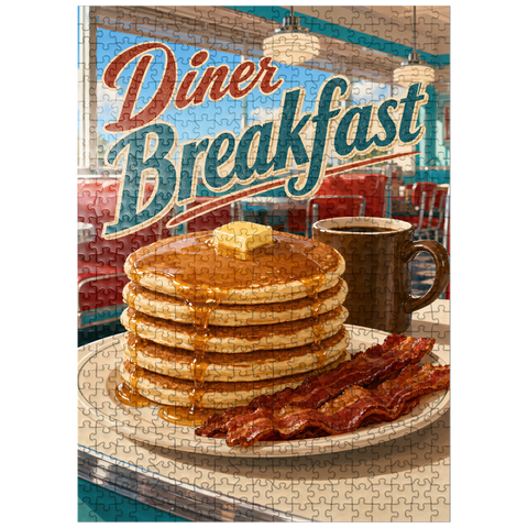 puzzleplate Classic American Diner Breakfast Pancakes 500 Jigsaw Puzzle